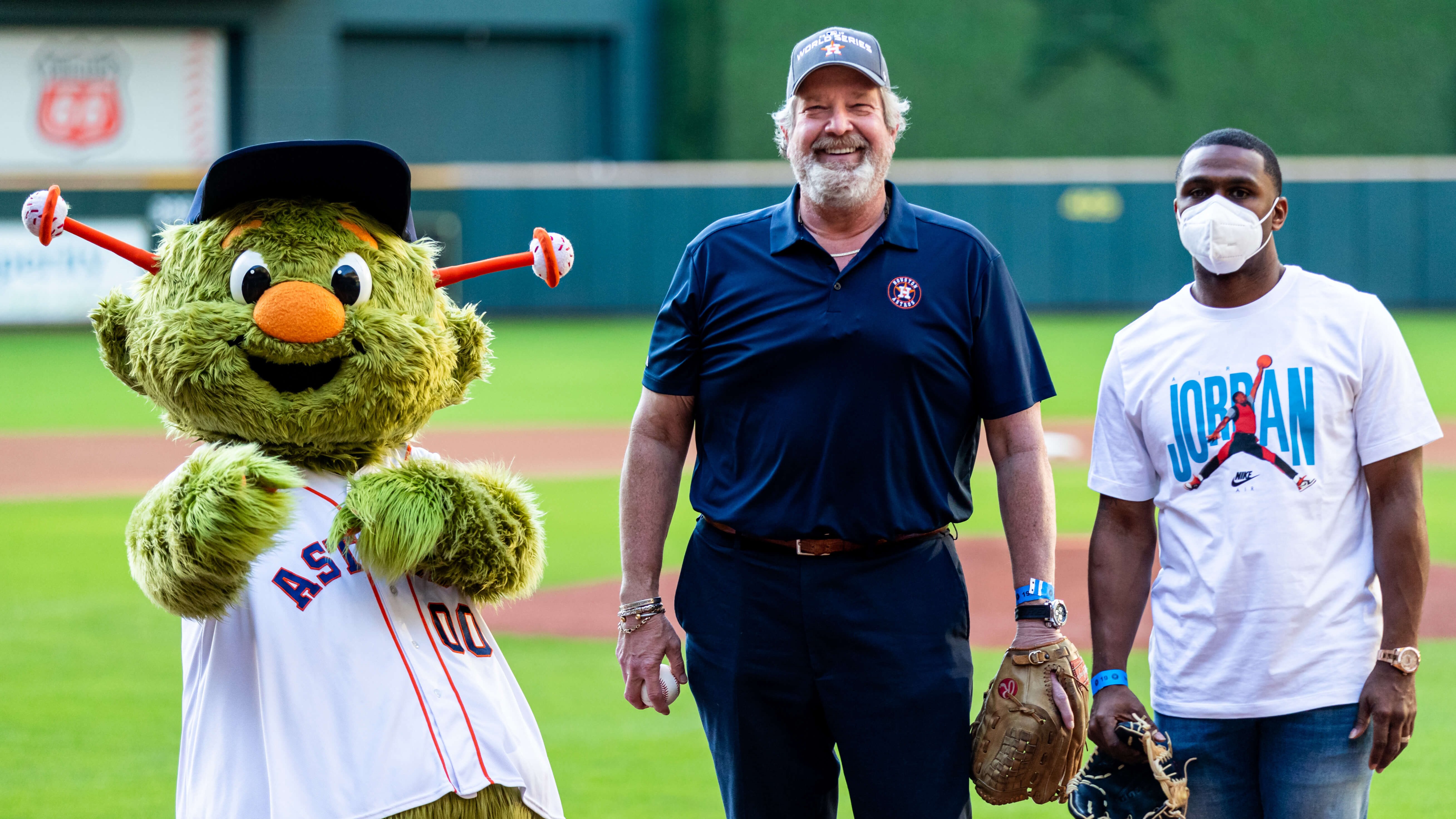 DR. GUY LEWIS THROWS OUT FIRST PITCH AT HOUSTON ASTROS GAME!